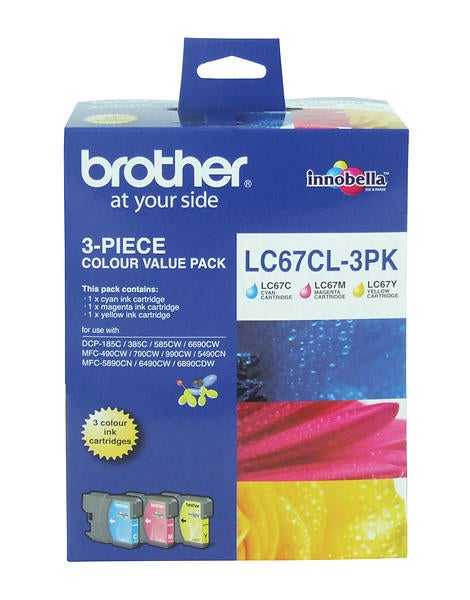 BROTHER LC67 Colour Three Pack OEM