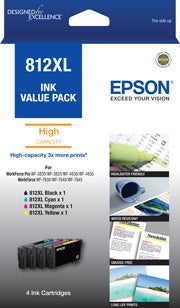 EPSON 812XL 4 Ink Value Pack Extra Large OEM