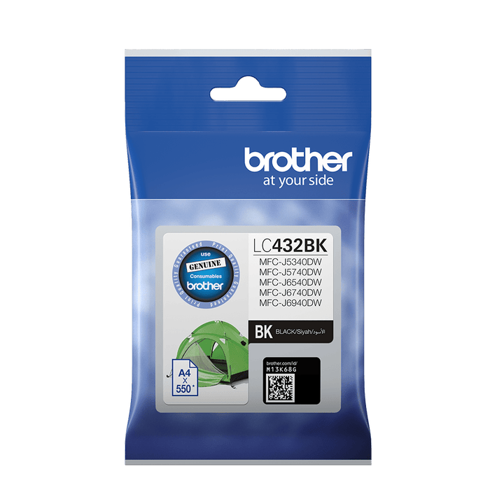 BROTHER LC432BK Black Ink Cartridge OEM