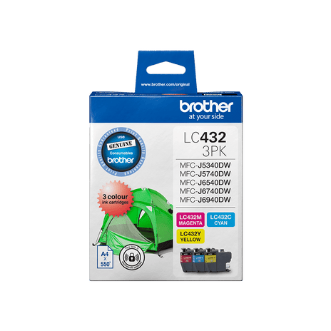 BROTHER LC4323PKS 3-Pack Ink Cartridge (C/M/Y) OEM