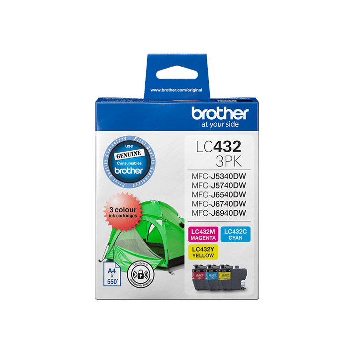 BROTHER LC4323PKS 3-Pack Ink Cartridge (C/M/Y) OEM