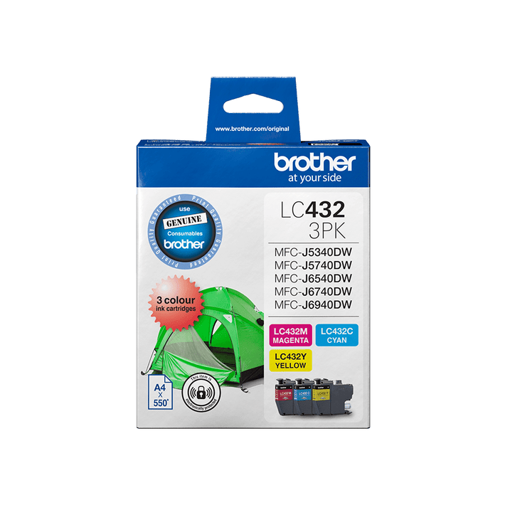 Brother LC4323PKS 3-Pack Ink Cartridge (C/M/Y) OEM