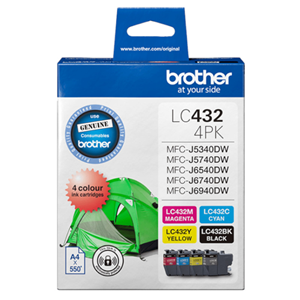 BROTHER LC4324PKS 4-Pack Ink Cartridge (B/C/M/Y) OEM